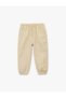 Cotton Lace-Up Waist Muslin Fabric Basic Jogger Pants - 2