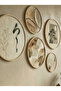 Wabi Sabi Set of 5 Round Paintings - Japandi Wall Decor with Natural Birch Wood Frame Huhu876 - Round Painting Set - 2