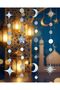Ramadan Eid Mubarak Decorations Iridescent Star Moon Circle Dot Garland Kit - 4