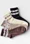4 Pairs of Women's Leopard Patterned Cotton College Socks - 7