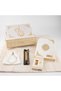 Quran + Prayer Rug + Prayer Beads + Takke + Essence + Miswak Gift Set (Medium Size, Rasel Skin, Cream)