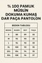 Ecru 100% Cotton Muslin Trousers - Elastic Waist, Lace-Up, Narrow Leg, Anti-Sweat Summer Women's Trousers - 8