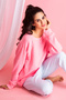Chic Basic Sweatshirt in Bubblegum Pink - Fleece