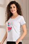Watermelon Print Top in Grey - 100% Cotton - 2