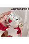 حافظة سماعات أذن Airpods Pro من الجيل الثالث متوافقة مع سماعات الأذن ذات القلب الأحمر ثلاثي الأبعاد
