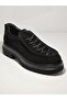 K642 Ag Genuine Leather Handmade Men's Black Suede Casual Shoes