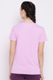 Comfort Fit Text Print Active T-shirt in Lilac - 4