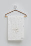 100% Cotton Baby Blanket with Duck Pattern and Bow Detail, 85X90 cm