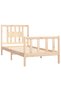 Bed frame with headboard, 90x200 cm, solid pine wood - 4