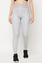 Snug Fit High-Rise Houndstooth Print Active Tights in Grey
