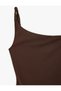 Women'S Brown Sleeveless Blouse - 3
