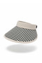 Beige Houndstooth Patterned Visor Adjustable Visor Hat - 7