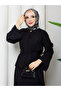 Women's Hijab Two-Piece Set – Modern Set with Belted Top & Long Skirt - 2