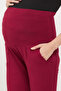 Chic Basic Maternity Shorts in Maroon - Cotton - 6