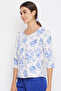 Pretty Florals Top in White - Cotton Rich - 4