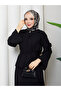 Women's Hijab Two-Piece Set – Modern Set with Belted Top & Long Skirt - 3