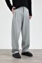 Men's Chill Premium Pleated Gray Fabric Trousers - 6