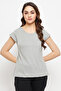 Chic Basic T-shirt in Grey Melange - 100% Cotton