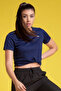 Activewear T-shirt in Navy with Reflector Piping - 2