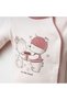 Baby Set of 3, 100% Cotton Fabric with Gloves and Booties - 3