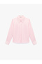 Women'S Pink Satin Shirt