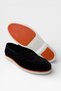 Genuine Suede Leather Lightweight Loafer Men's Shoes Black - 5