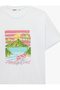 Women'S White Amalfi Printed T-Shirt - 3