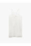 Women'S White Strappy Broderie Dress - 4