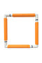 Nurge 21X21 cm Clip-On Embroidery Hoop, Pipe Hoop Orange