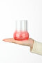 Minimalist Transparent Glass Pen Holder - Desktop Office Organizer (11X9 cm) - Coral Pink - 4