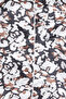 Printed Button Down Shirt & Pyjama Set in Black - Satin - 8