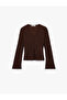 Women'S Brown V-Neck Cardigan - 3