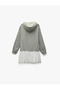 Women'S Grey Hooded Sweat Dress - 4
