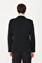 Black Lightly Patterned Blazer Jacket - 5