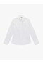 Women'S White Long Sleeve Shirt