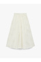 Girl'S Ecru Design Floral Viscose Skirt - 2
