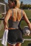Black and White Striped Seamless Bustier - for Light Sports and Daily Use - 6