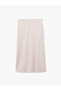 Women'S Pink Gleamy Midi Skirt