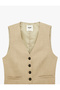 Women'S Khaki Blazer Vest - 3