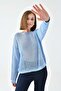 Women's Boat Neck Openwork Knitwear Blouse - 3