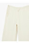 Women'S Beige Wide Leg Pants - 3