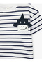 Baby Boy Ecru Stripe Striped T-Shirt - 3