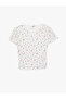 Women'S White Design Floral Lace T-Shirt