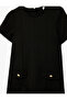 Girl'S Black Short Sleeve Dress - 3