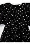 Girl'S Black Design Cotton Polka Dot Dress - 3