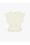 Women'S Ecru Pearl Detail T Shirt