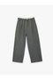 Elastic Waist Bow Detail Comfortable Fit Wide Leg Striped Trousers