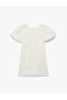 Girl'S Ecru Short Sleeve Dress