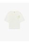 Girl'S Ecru Cotton T-Shirt
