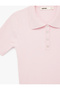 Women'S Pink Polo Neck Knitted Sweater - 3
